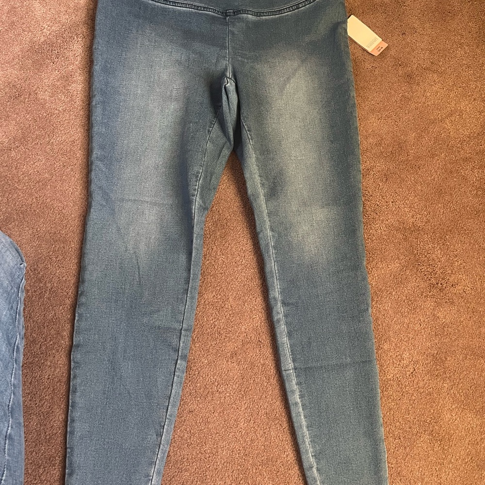 Women's maternity Blue skinny under the belly Jeans Sz med 8/10